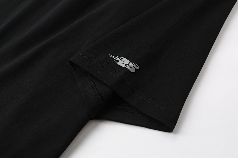 FAST N' SOFS Oversized Tee — Black / Orange — vista 12