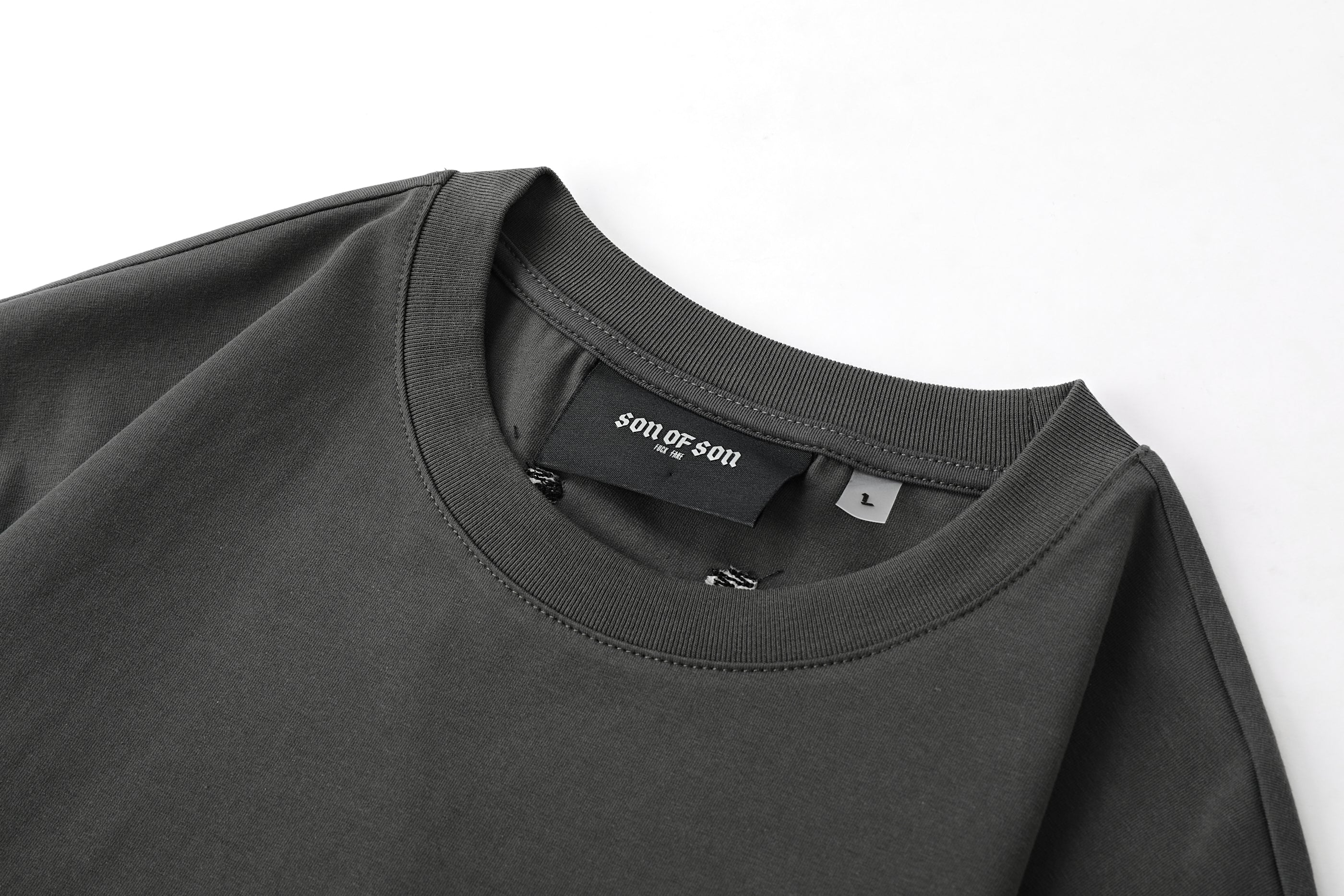 Regular fit dark grey son of two times