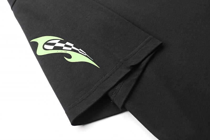 FAST N' SOFS Oversized Tee — Black / Green — vista 9