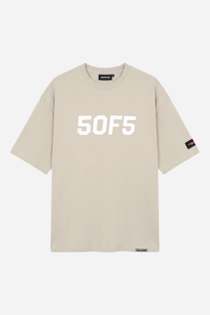 50F5 Oversized Tee — Beige