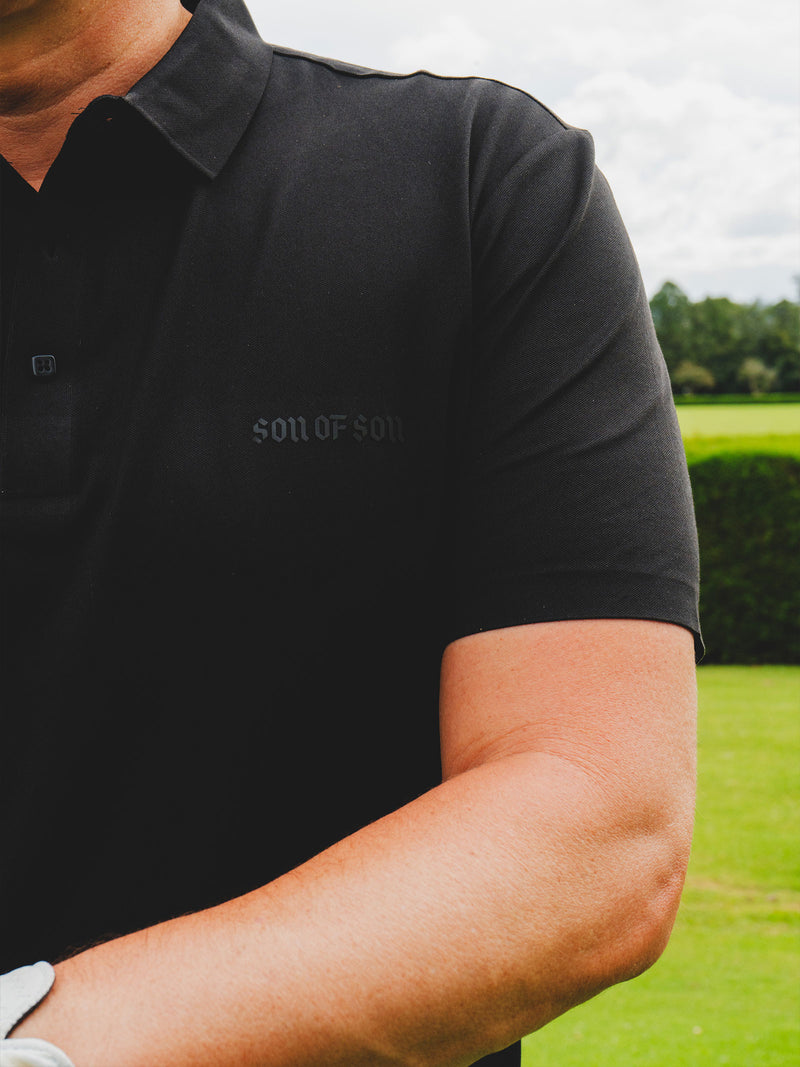 Country Club Slim Polo — Black
