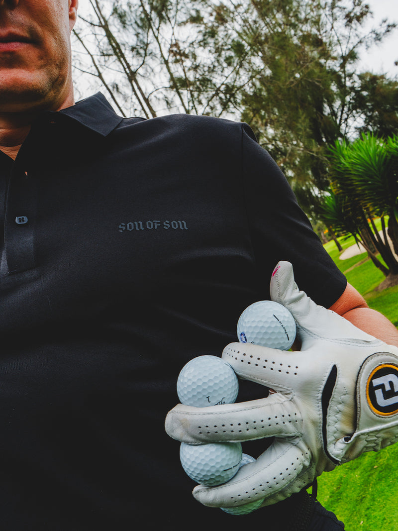 Country Club Slim Polo — Black