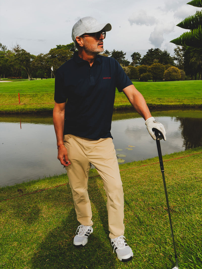 Country Club Slim Polo — Navy Blue