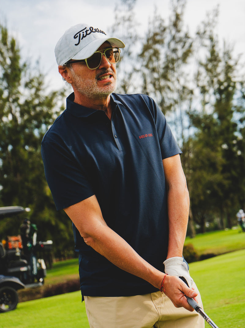 Country Club Slim Polo — Navy Blue