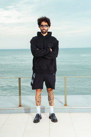 Temper Oversized Hoodie — Black