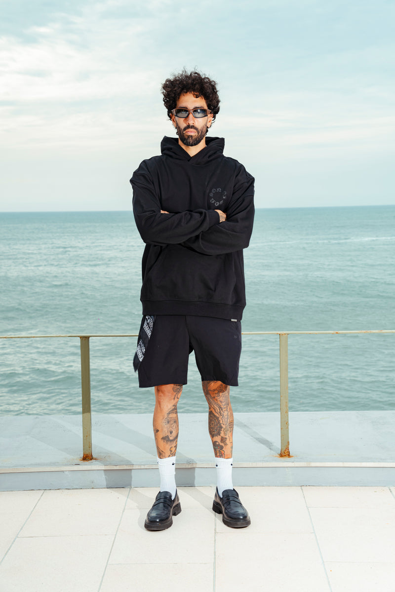 Temper Oversized Hoodie — Black