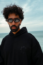 Temper Oversized Hoodie — Black