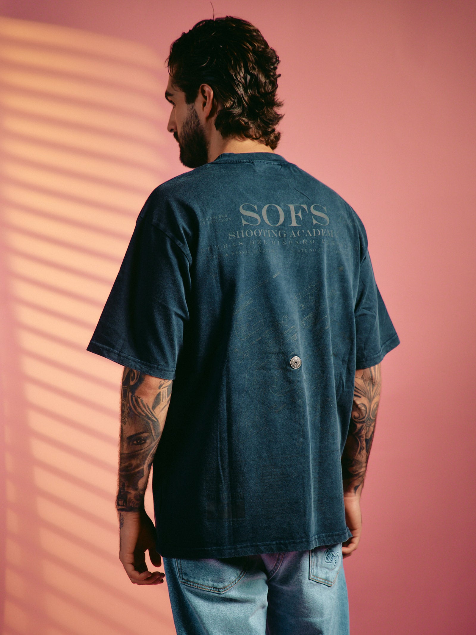 SOFS Academy Oversized T-Shirt — Washed Blue