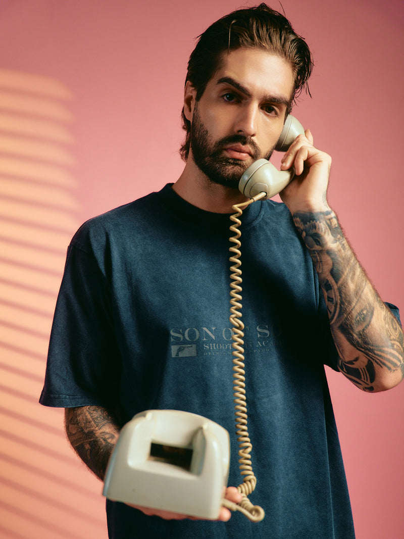 SOFS Academy Oversized T-Shirt — Washed Blue