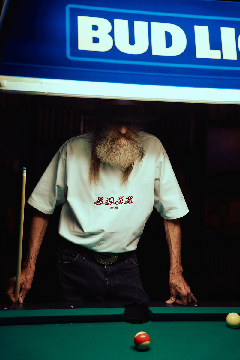 SOFS Heritage Logo Oversized Tee — White — vista 9