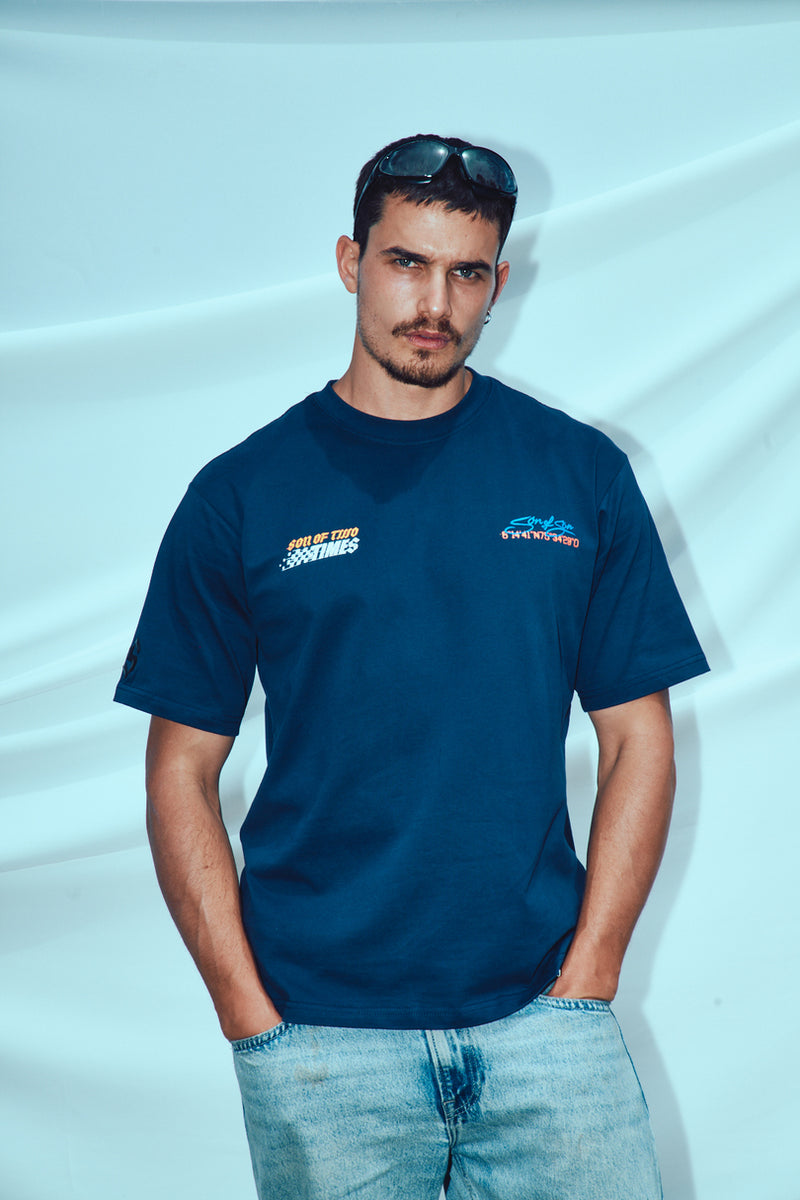 The Last Race Oversized T-Shirt — Blue — vista 5