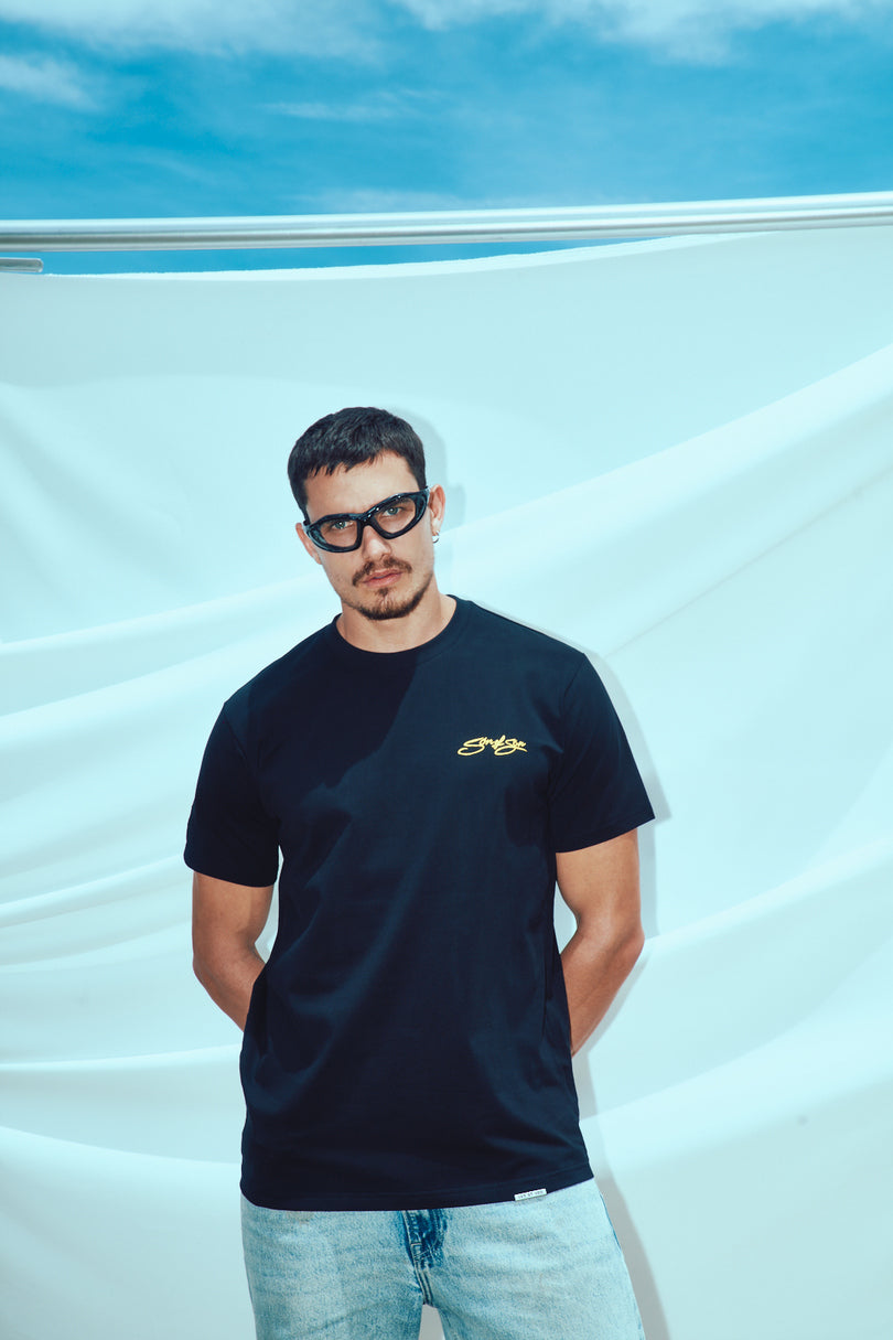 Regular fit black sofs classic racing