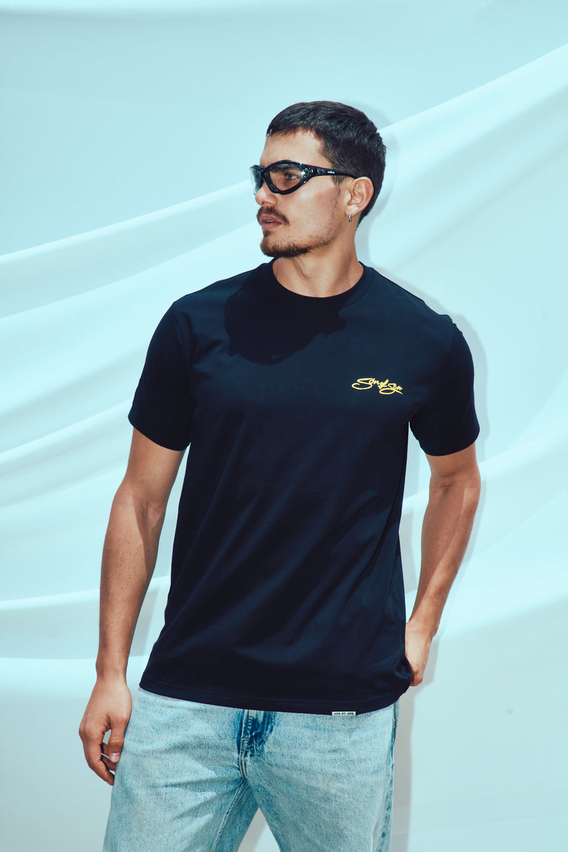 Regular fit black sofs classic racing