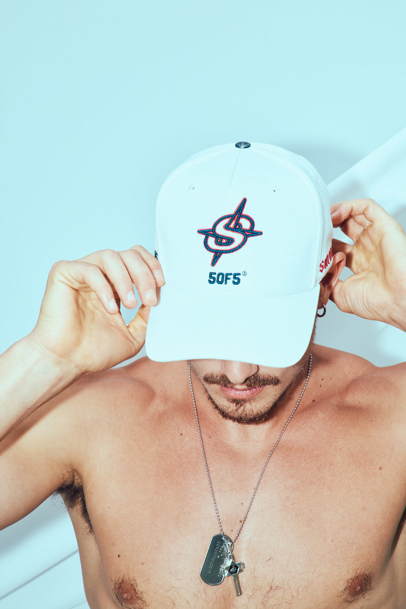 5OF5 Cap — White — vista 6