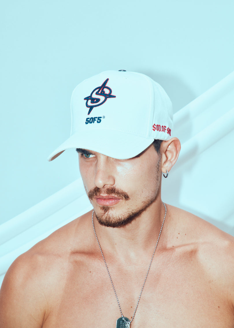 5OF5 Cap — White — vista 8