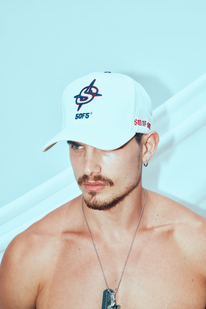 5OF5 Cap — White — vista 8