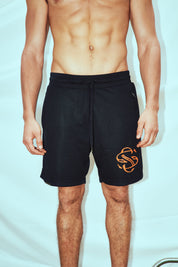 Black race sweat short