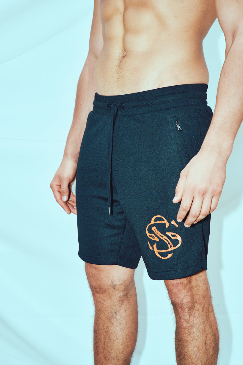 Black race sweat short
