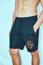 Black race sweat short