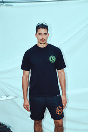 Black race sweat short