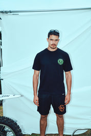Black race sweat short