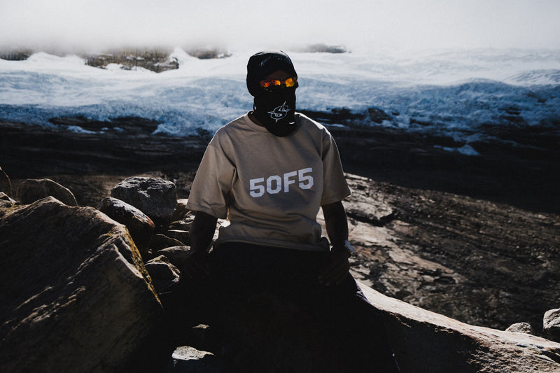 50F5 Oversized Tee — Beige — vista 5