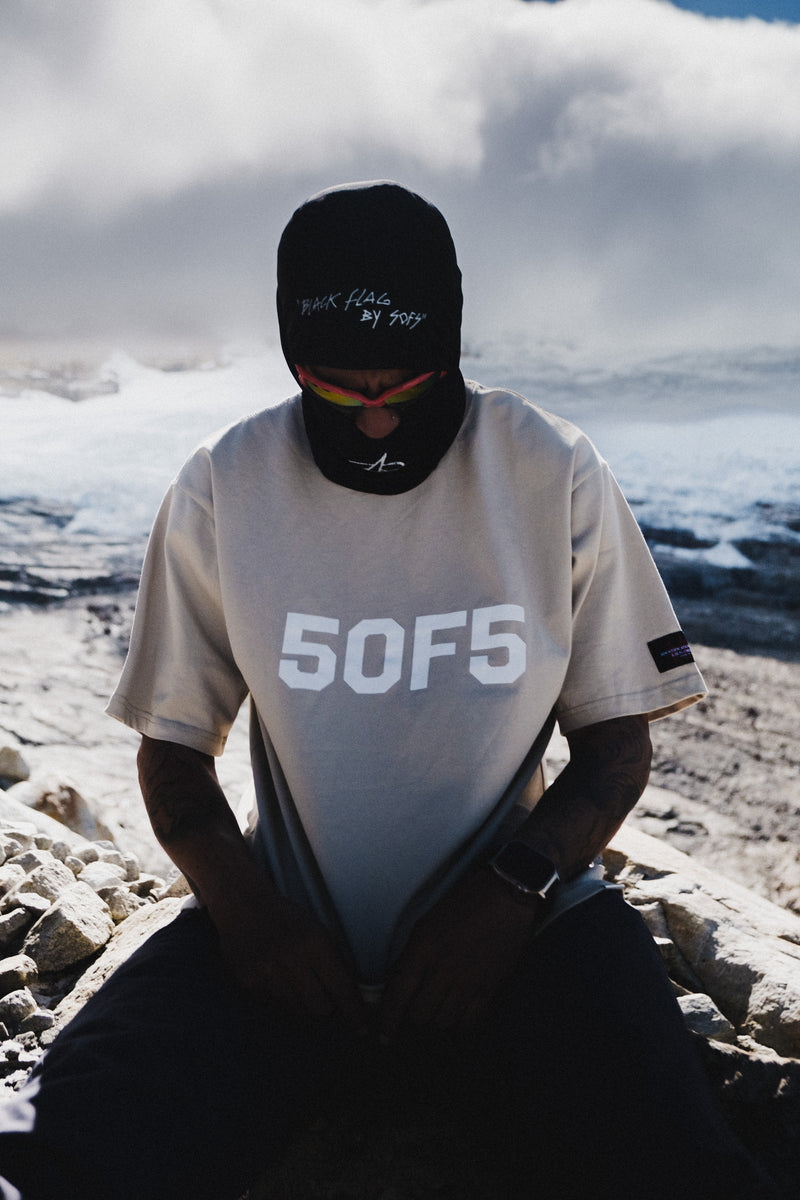50F5 Oversized Tee — Beige — vista 2