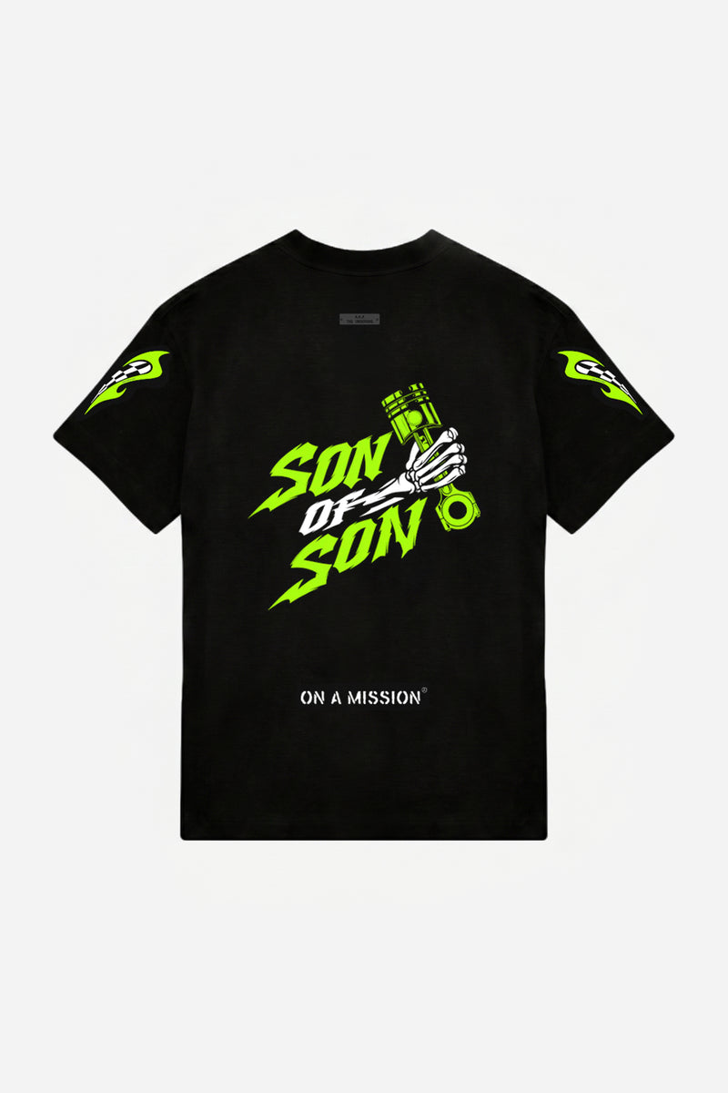 FAST N' SOFS Oversized Tee — Black / Green