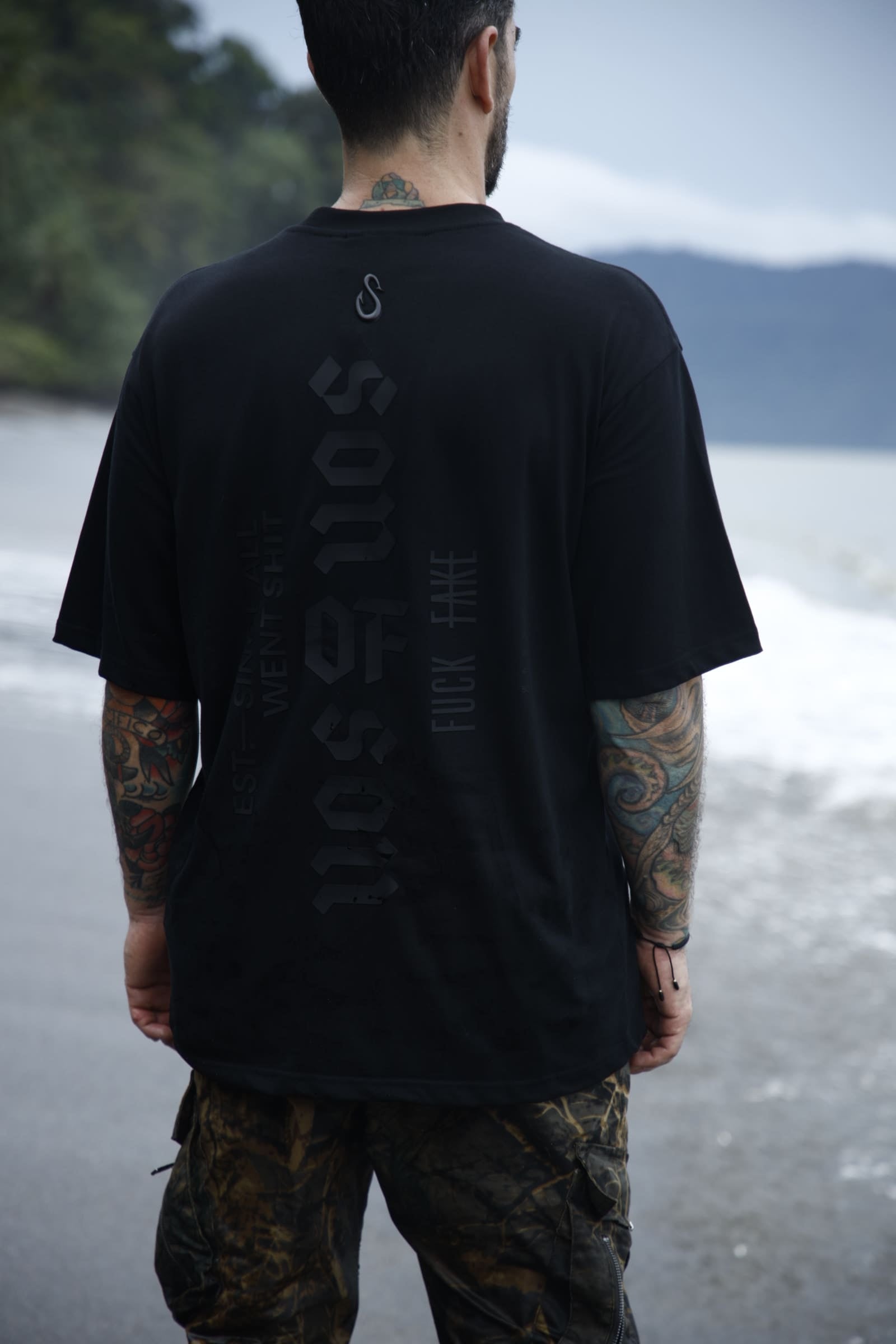 Hijos De La Guajira Oversized T-Shirt — Black