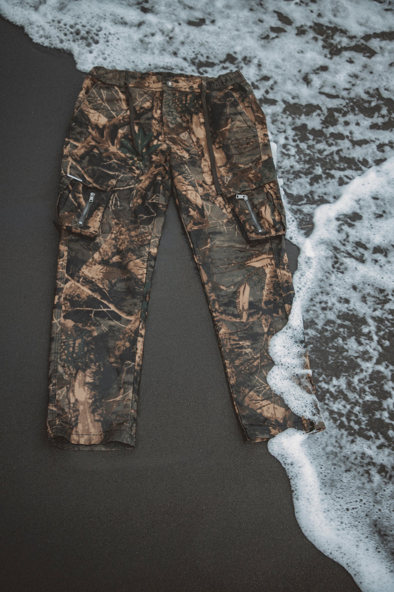 Draw String Cargo Pants TREE CAMO