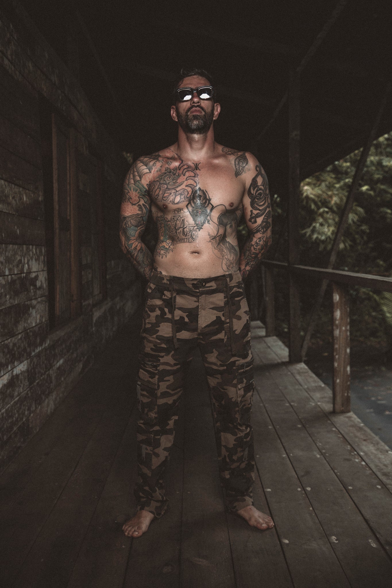 Draw String Cargo Pants CAMO