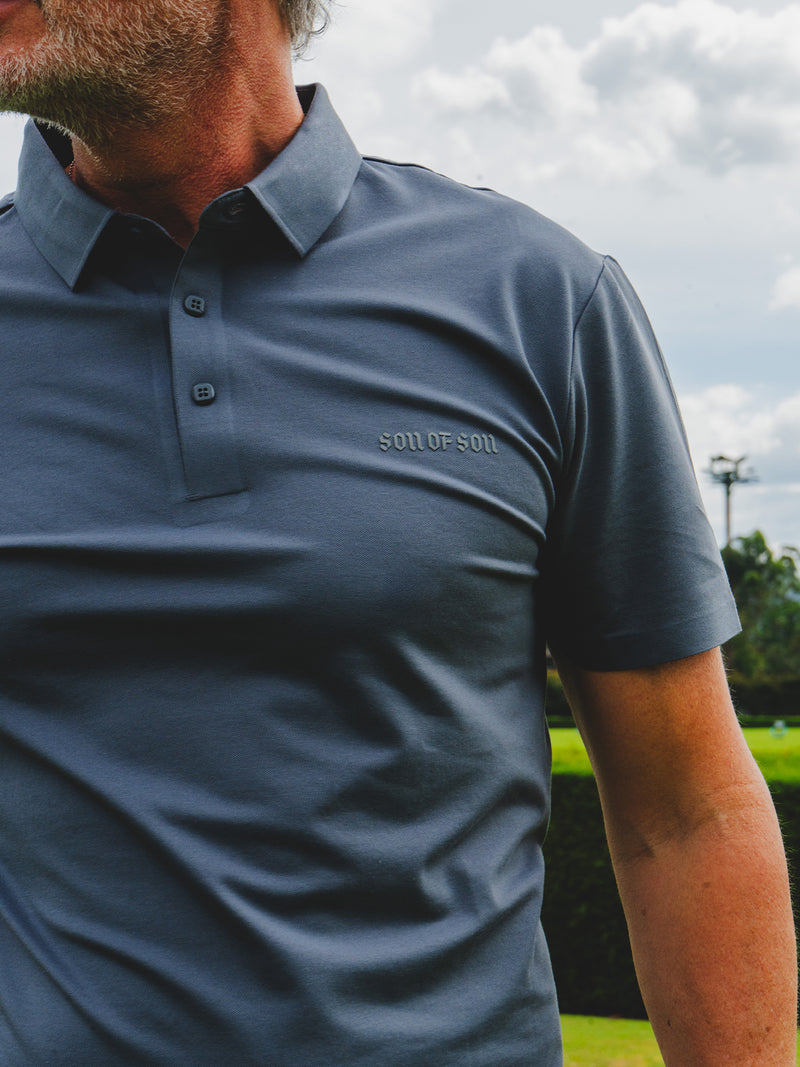 Country Club Slim Polo — Grey