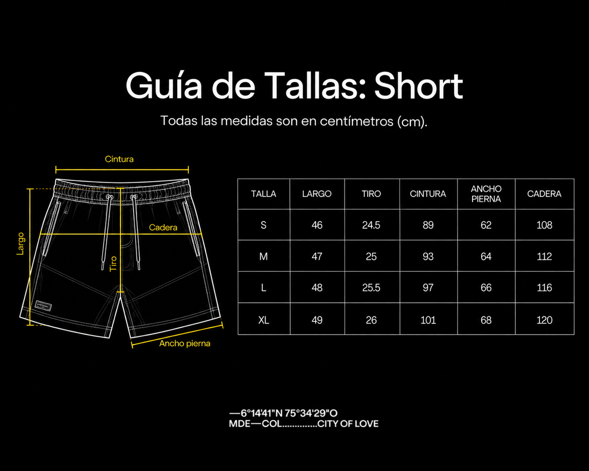 Guía de tallas de Stride Performance Short — Black