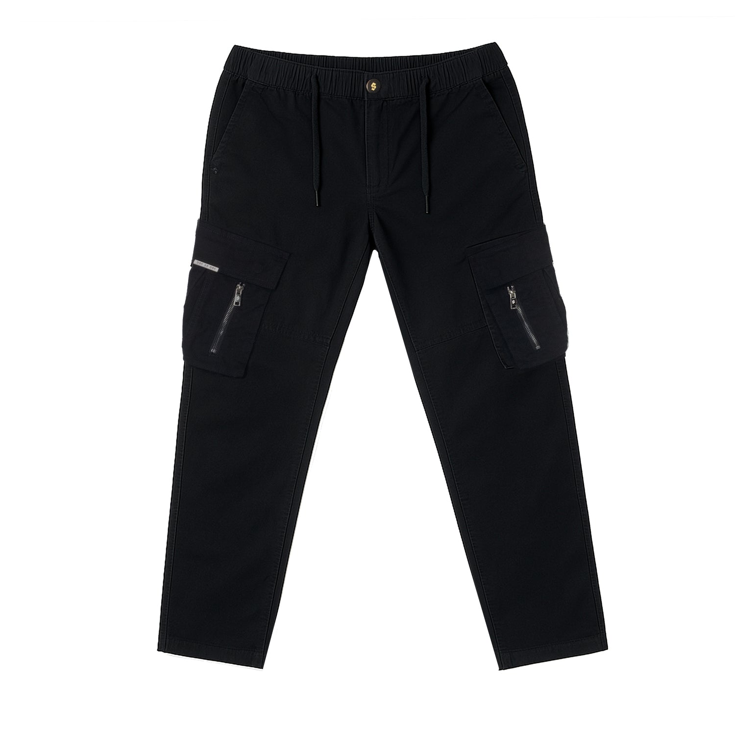 Draw String Cargo Pants BLACK