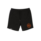 Black race sweat short