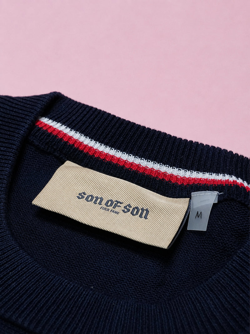 Patriarch Knit Sweater — Blue Navy