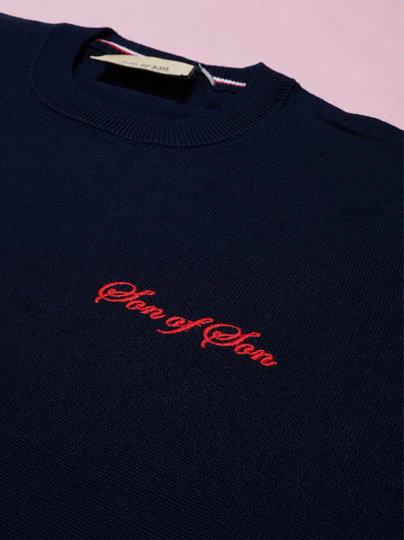 Patriarch Knit Sweater — Blue Navy