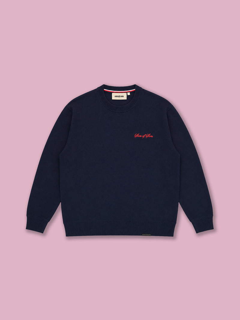 Patriarch Knit Sweater — Blue Navy