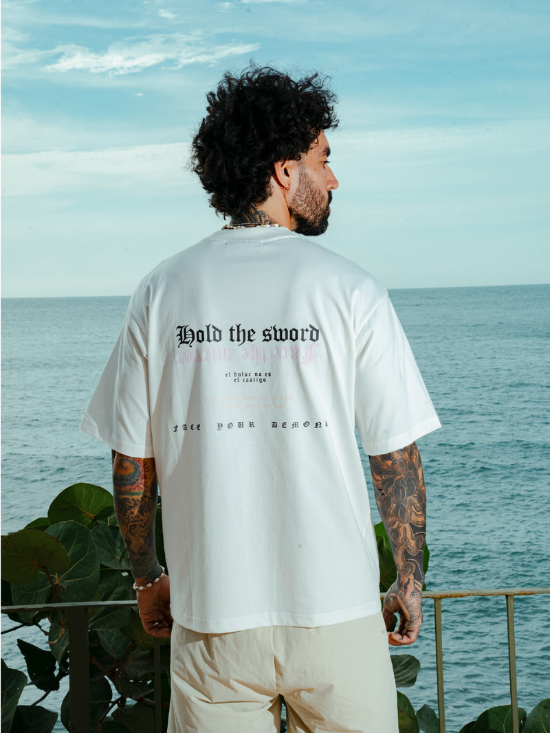 Omen Oversized T-Shirt — White