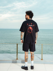 Scar Oversized T-Shirt — Black
