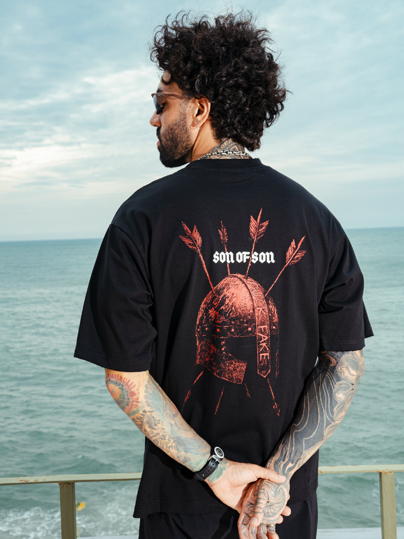 Scar Oversized T-Shirt — Black
