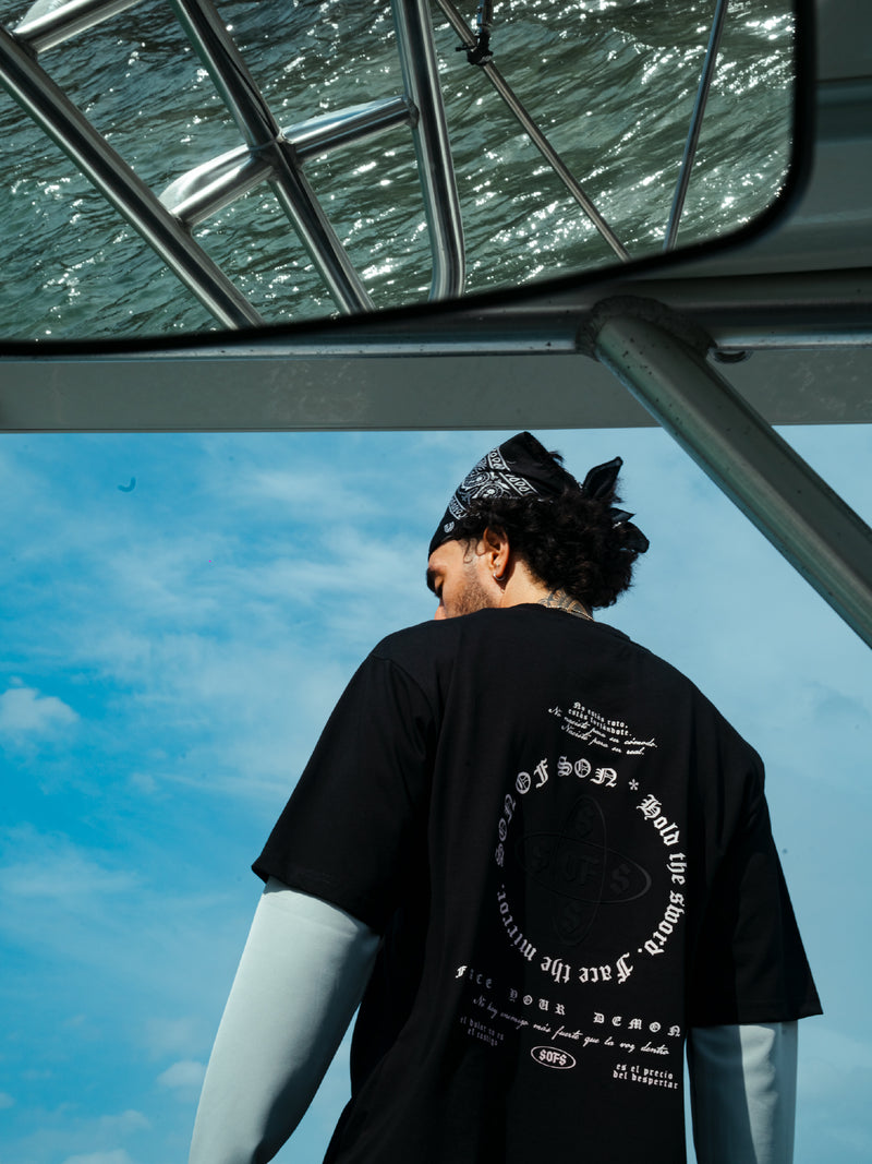 Brand Manifesto Oversized T-Shirt — Black