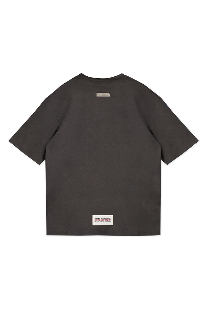 SOFS Oversized Tee — Washed Dark Brown — vista 3