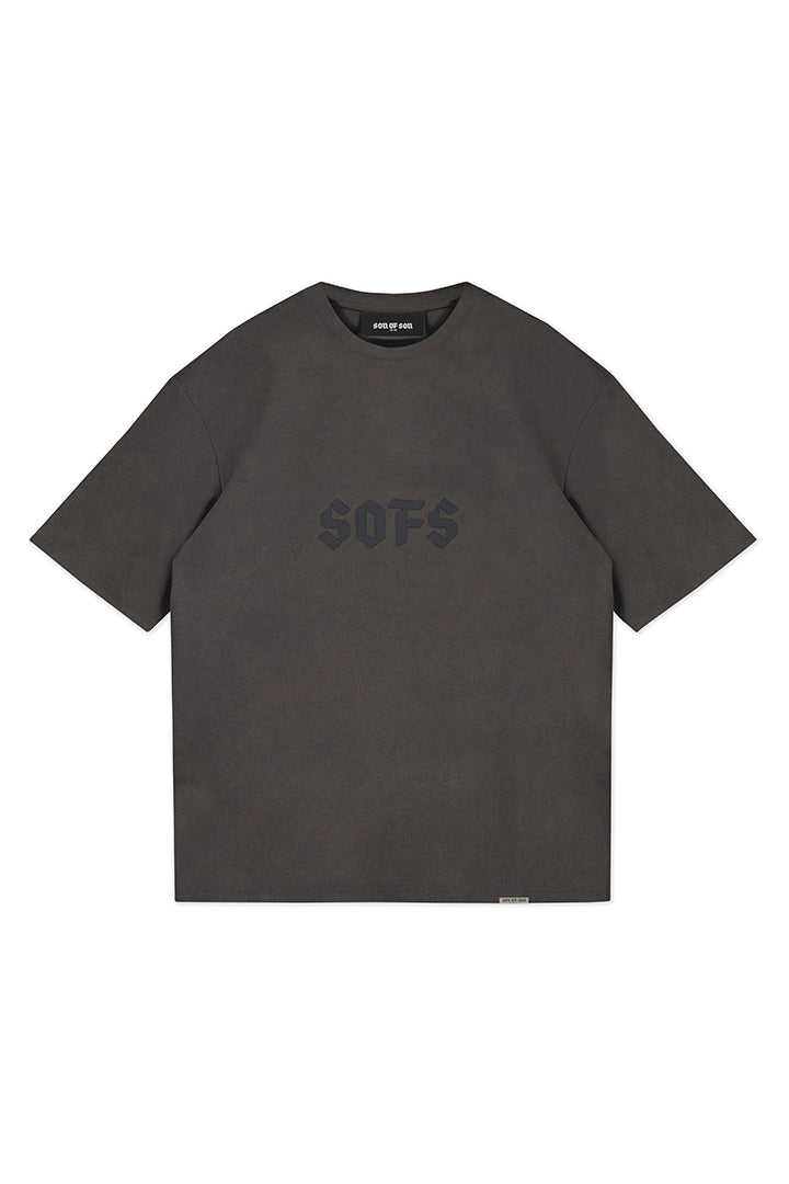 SOFS Oversized Tee — Washed Dark Brown