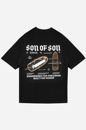 Precision Division Oversized T-Shirt — Black