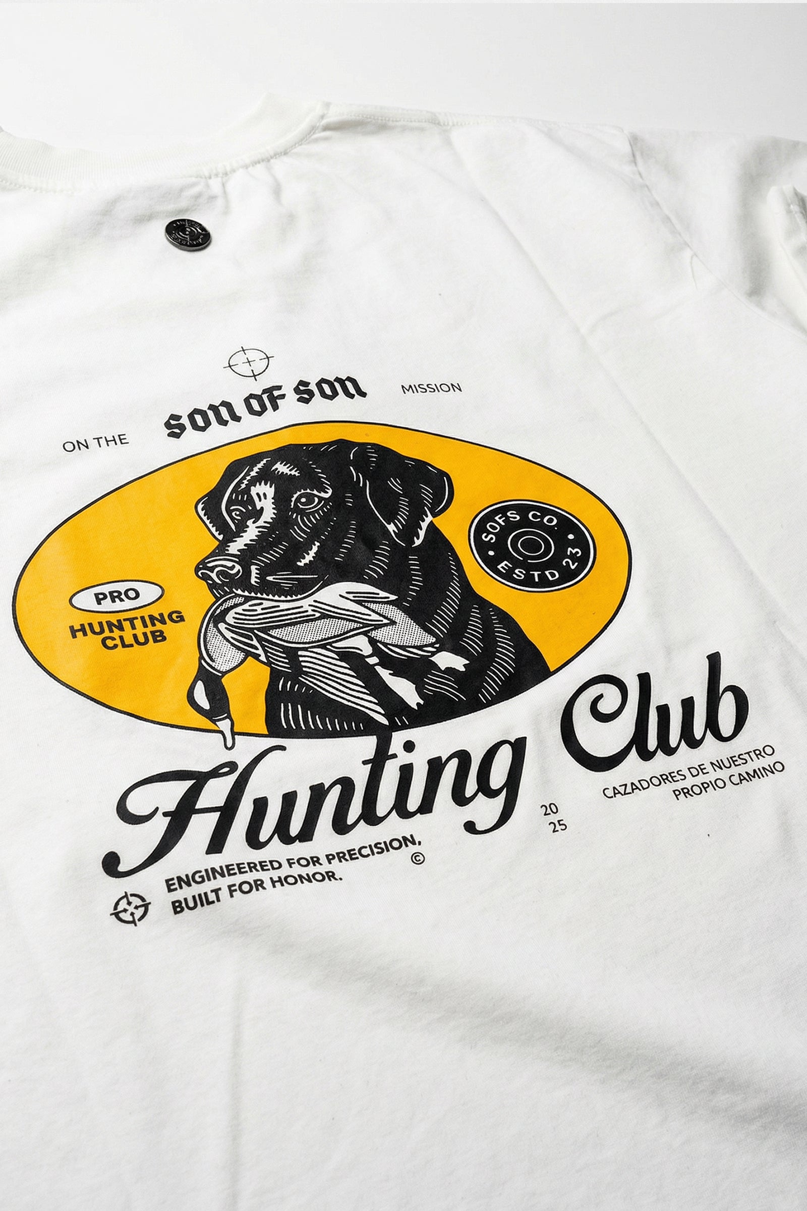 Hunting Club Oversized T-Shirt  — White — vista 6