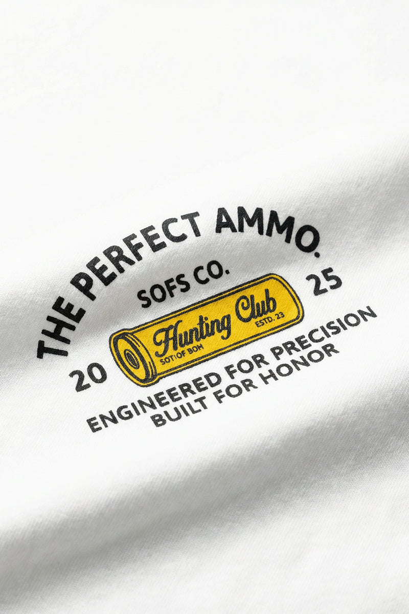 Hunting Club Oversized T-Shirt  — White — vista 5