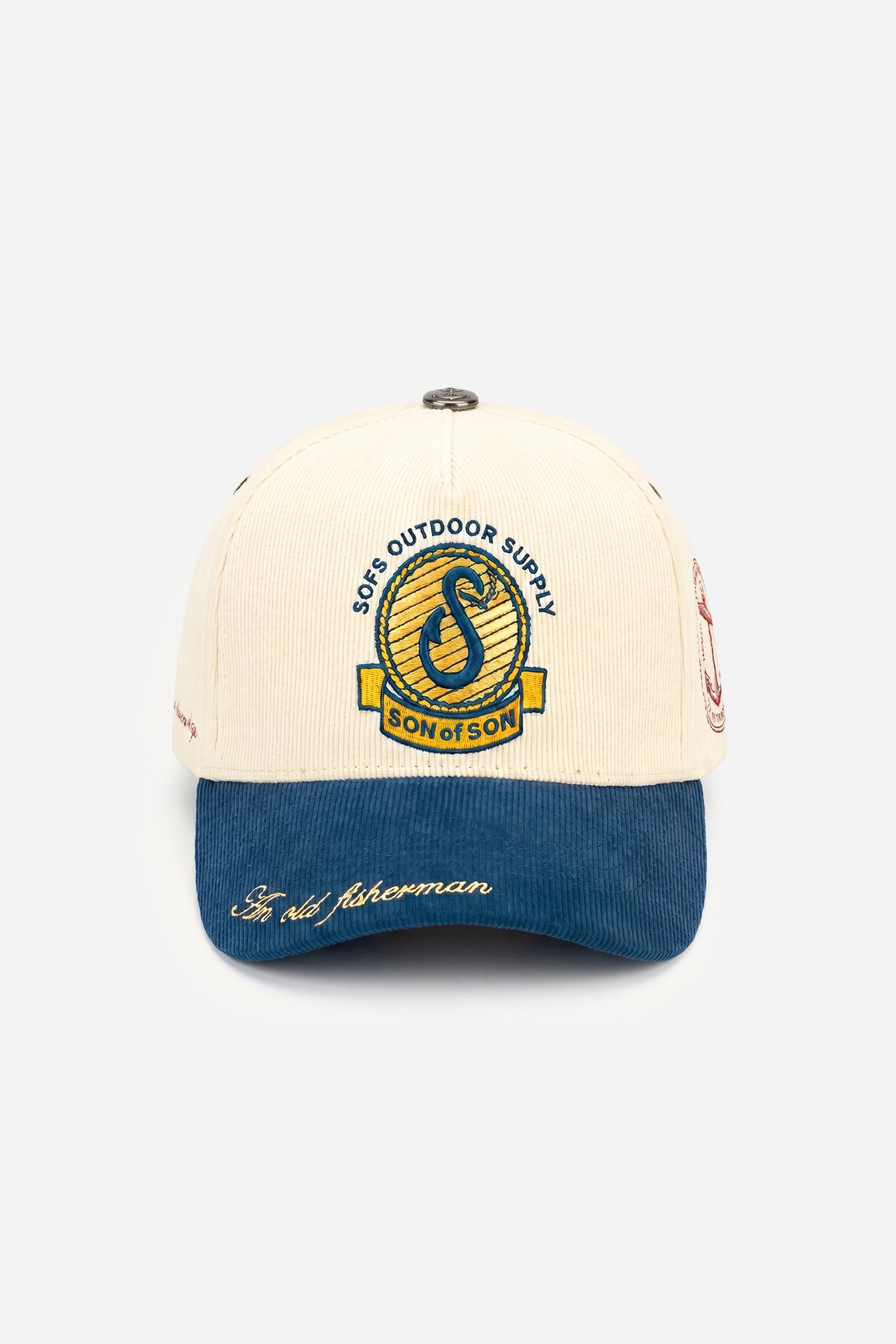 Pacific Expedition Cap — Cream / Navy Blue
