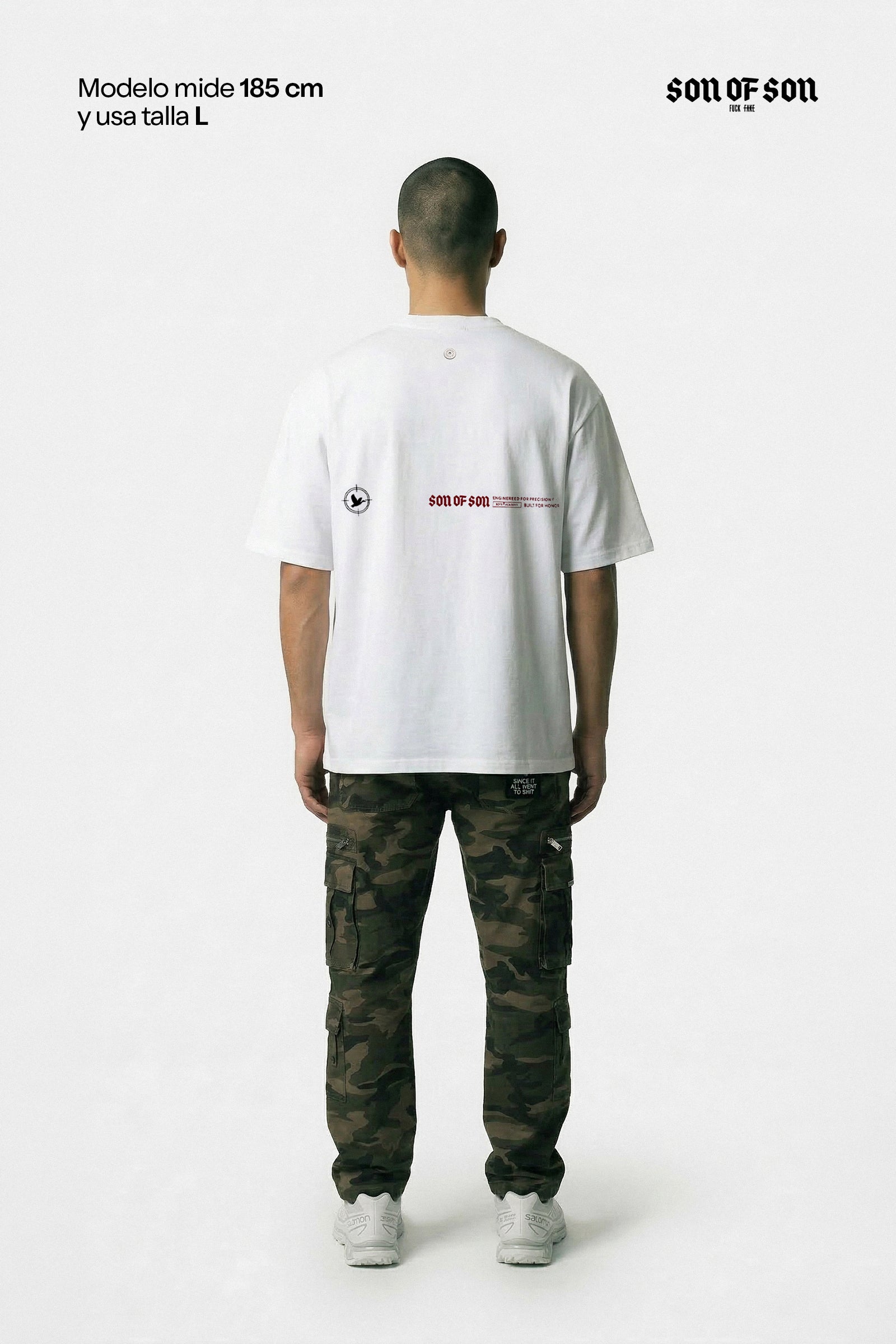 SOFS Heritage Logo Oversized Tee — White — vista 4