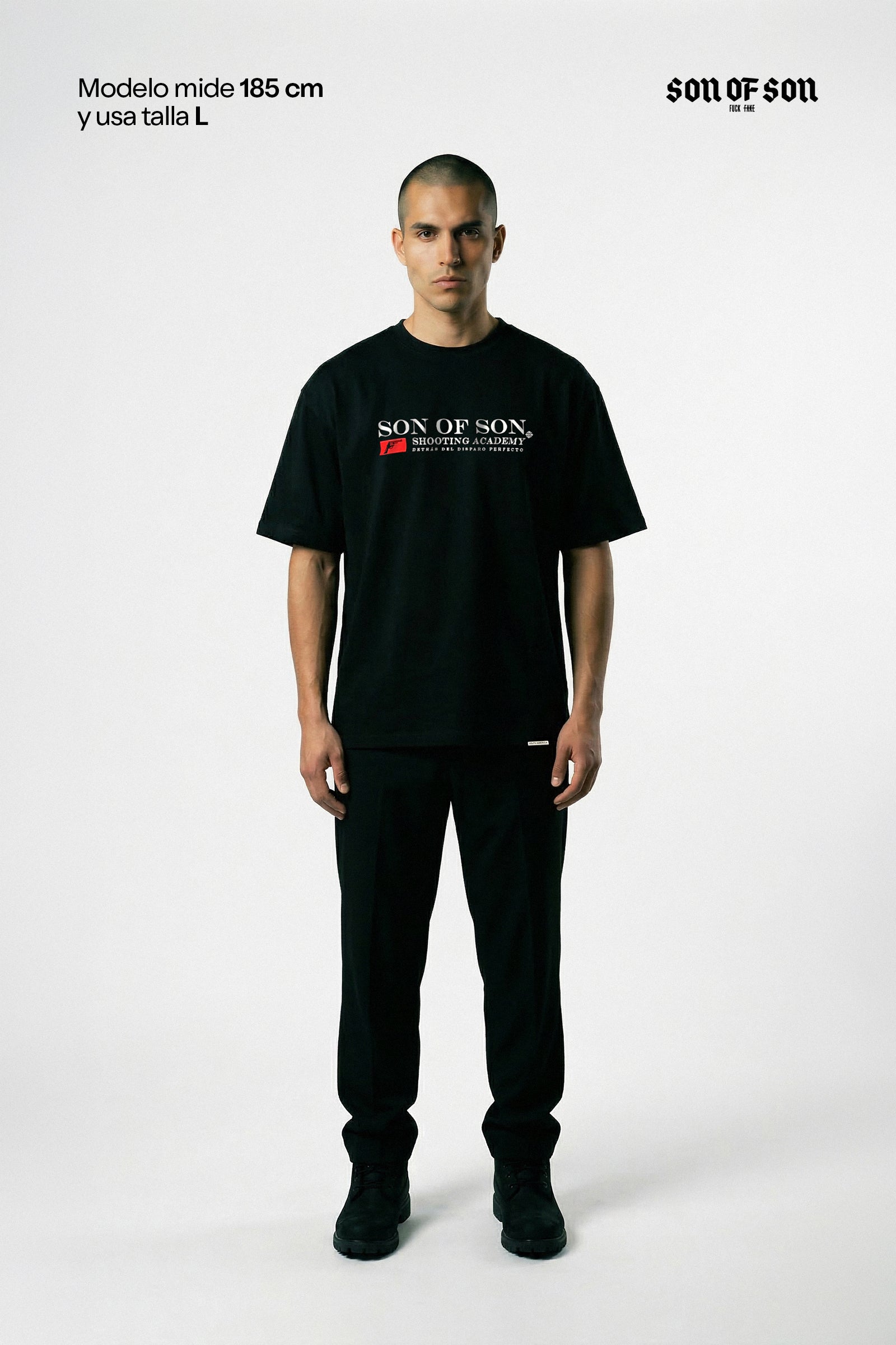 SOFS Academy Oversized Tee — Black — vista 2